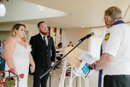 Wedding ceremony by Dr. Gerrit Rademeyer in Jamestown