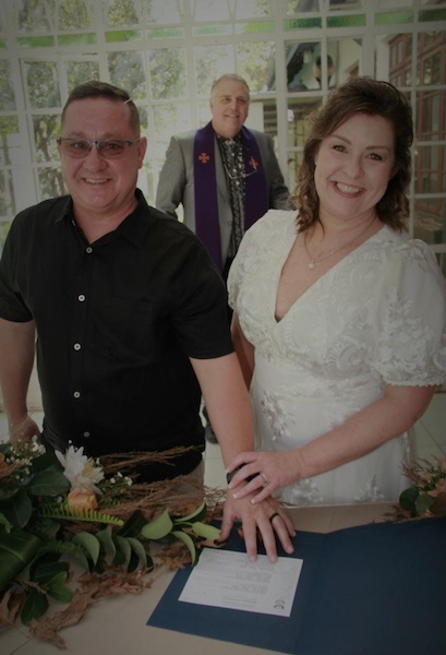 Wedding ceremony by Dr. Gerrit Rademeyer in Jamestown