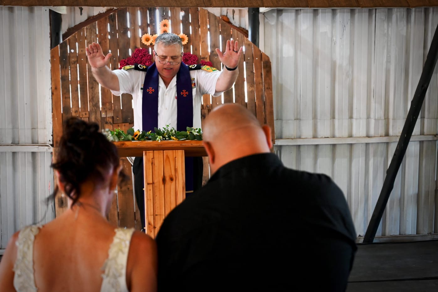 Wedding ceremony by Dr. Gerrit Rademeyer in Jamestown